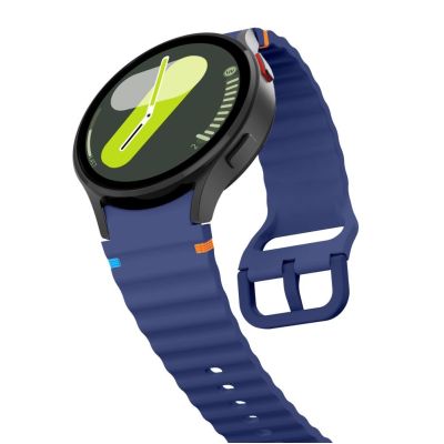 3. Tech-Protect Silicone Sport Strap for Samsung Galaxy Watch 4 / 5 / 5 Pro / 6 / 7 / FE - Blue