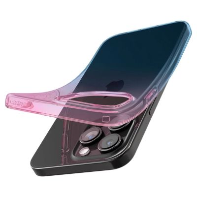 6. Spigen Liquid Crystal iPhone 15 Pro Case - Pink/Blue