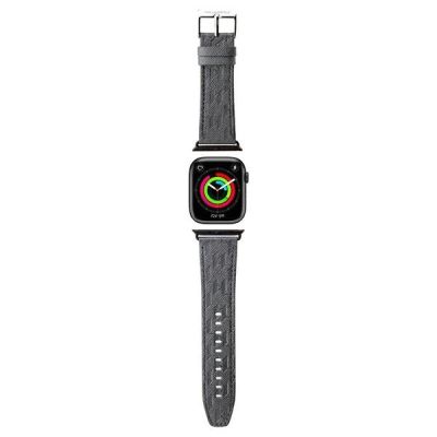 Karl Lagerfeld Saffiano Monogram strap for Apple Watch 38/40/41mm - silver