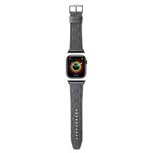 Karl Lagerfeld Saffiano Monogram strap for Apple Watch 38/40/41mm - silver