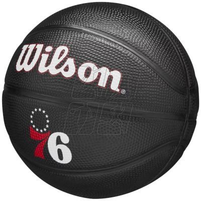 3. Wilson Team Tribute Philadelphia 76ers Mini Ball WZ4017611XB basketball