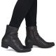 6. Women's leather ankle boots with heels, brown, insulated, Rieker Y0773-25