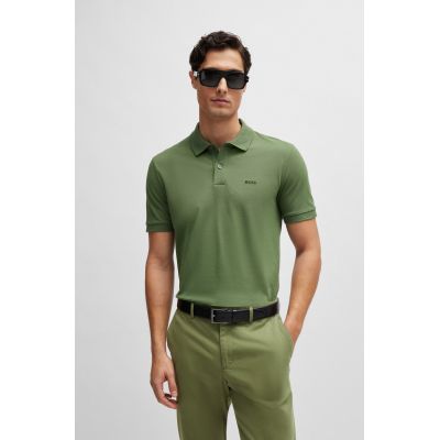4. BOSS Pallas Open Green Regular Fit Men's Polo Shirt (50468301-381)