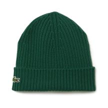 Lacoste Ribbed Wool Beanie Green - RB0001-132
