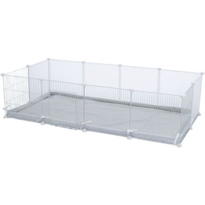 Indoor run, for guinea pigs/rabbits, white, 140 x 35 x 70 cm