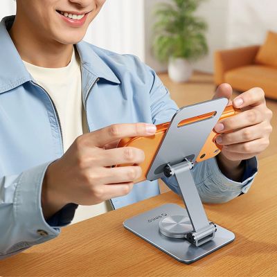 4. Orico PS2 foldable phone stand, 360° rotating - silver