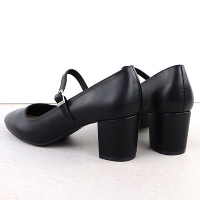 4. Black Sergio Leone PB176 low-heel pumps with strap