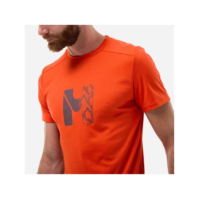 5. MILLET Kamet Map Ts Ss M men's t-shirt red