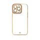 3. Fashion Case Case for Samsung Galaxy A12 5G Gold Frame Gel Cover Gold