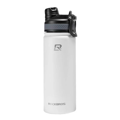 Rockbros 35210029005 thermal bicycle bottle for drinks 550 ml - white