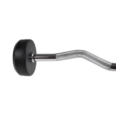 14. Rubber-coated fixed barbell/bar HMS GSL-10 10 kg