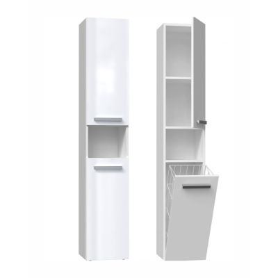 3. NEL III bathroom cabinet 31x30xH174 glossy white