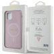 8. Guess GUHMN61PSAHMCP case for iPhone 11 / Xr - pink Saffiano MagSafe