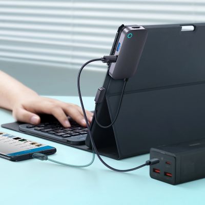 12. Baseus PadJoy universal 6in1 USB-C USB-C HUB for tablet / smartphone - dark gray