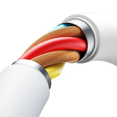 4. Joyroom S-A62 Lively Series 3A Fast Charging Data Cable (USB-A to Type-C) 1.2m-White