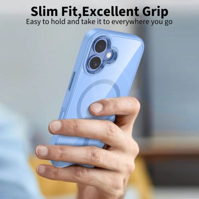 6. Tech-Protect MagMat MagSafe Case for iPhone 17 - Transparent Blue