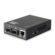 LevelOne GVT-2011 - Media converter - GigE - 10Base-T, 100Base-TX, 1000Base-T, 1000Base-X - RJ-45 / SFP (mini-GBIC)