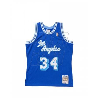 7. Mitchell &amp; Ness NBA Swingman Los Angeles Lakers Shaquille O&#39;Neal M T-shirt SMJYAC18013-LALROYA96SON