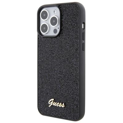 2. Guess Disco Metal Script case for iPhone 15 Pro Max - black