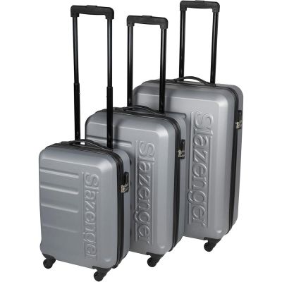 13. SET OF 3 SUITCASE 18, 22, 26 INCHES SILVER SLAZENGER