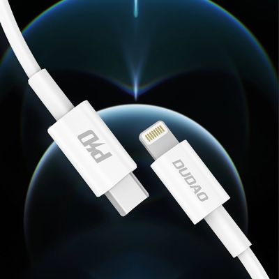 6. Dudao L6X USB-C - Lightning PD 20W 1m Cable - White