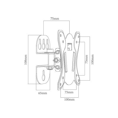 6. BLOW 76-854# monitor mount (wall-mounted, tiltable; 10" - 27"; max. 20kg)