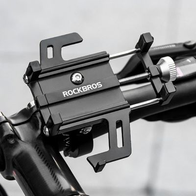 4. Rockbros 699-BK Aluminium Alloy Bicycle Phone Holder – Black