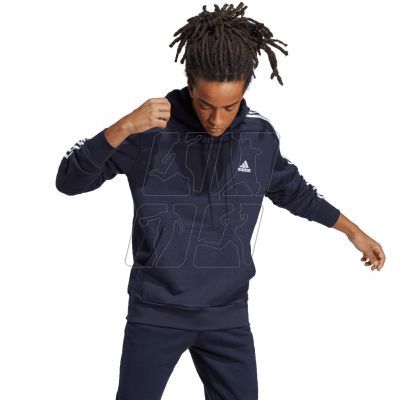 4. Adidas Essentials French Terry 3-Stripes Hoodie M IC0436