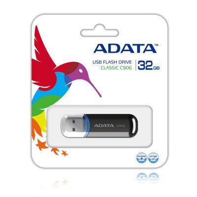 2. ADATA C906 AC906-32G-RBK USB Flash Drive (32 GB; USB 2.0; black)