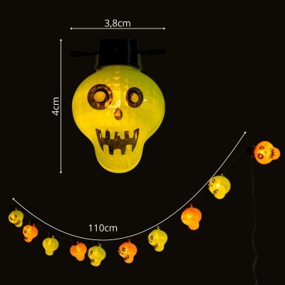 4. HALLOWEEN SKULL GARLAND 10LED