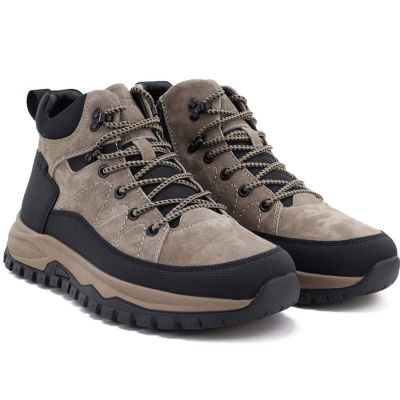 5. Men's leather insulated boots beige Big Star UU174247
