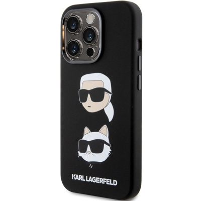 2. Karl Lagerfeld Silicone Karl&Choupette Head case for iPhone 15 Pro - black