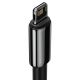 3. Baseus Tungsten USB - Lightning cable 2.4 A 1 m black (CALWJ-01)