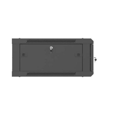 4. LANBERG WALL-MOUNTED RACK CABINET 19" 4U 600X600 BLACK METAL DOOR (FLAT PACK)