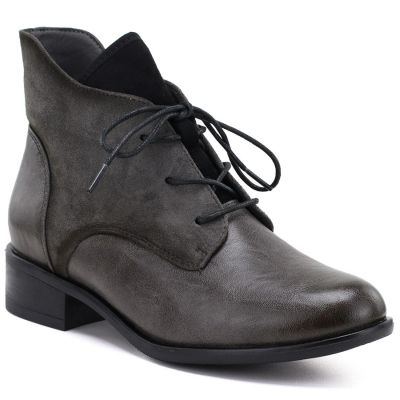 5. Women's insulated ankle boots, gray, Jezzi ASA198-15