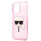6. Karl Lagerfeld Glitter Karl's Head Case for iPhone 13 Pro Max - Pink