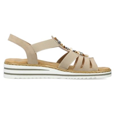 25. Comfortable Rieker W RKR680 beige sandals