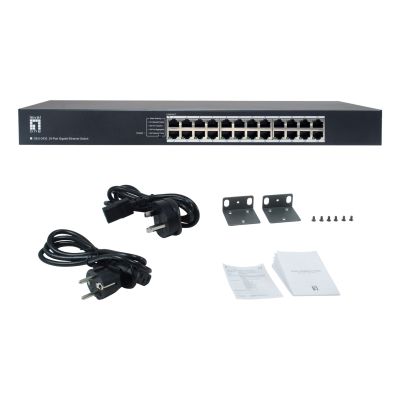 6. LevelOne GEU-2432 Unmanaged Gigabit Ethernet (10/100/1000) 1U Gray