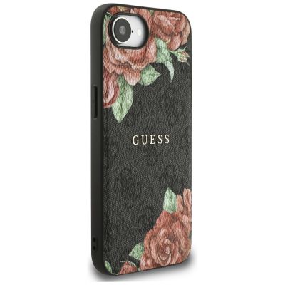 4. Guess 4G Flowers Print MagSafe case for iPhone 16e - black