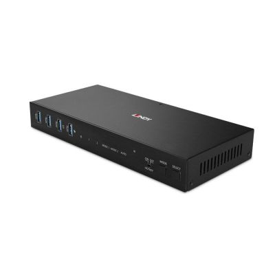5. Lindy 2-Port HDMI 4K60 USB3.0 Dual-Head KVM Switch