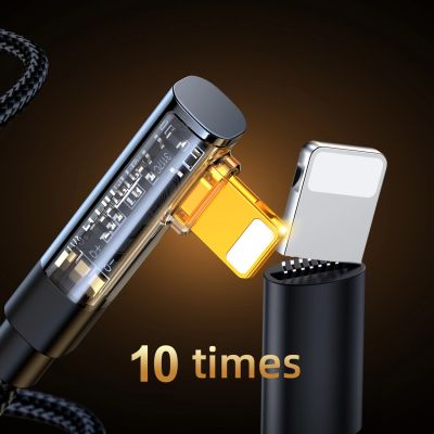 10. Joyroom Gaming Cable S-CL020A6 Lightning (angled) / USB-C (straight) 20W 1.2 m - black