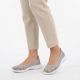 5. Women's leather openwork shoes in beige S.Barski 7035
