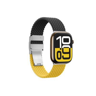 7. Set of 2 AmazingThing Blend Band for Apple Watch 45/46/49mm - Yellow-Black/Black