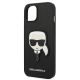 6. Karl Lagerfeld Saffiano Karl`s Head Patch Case for iPhone 13 / 14 / 15 - Black