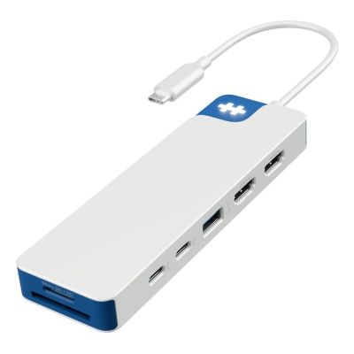 2. Hyper HyperDrive Flex Dual 4K HDMI 9-Port Docking Station, White/Blue | HD4103BUGL | Number of HDMI ports: 2