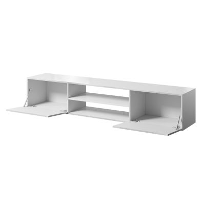 2. TV cabinet SLIDE 200K 200x40xH37 all in white gloss