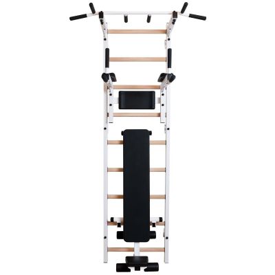 18. GYMNASTIC LADDER WITH A HAND BAR AND A BENCH FOR EXERCISES BENCHK 723W