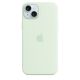 2. Apple Silicone Case with MagSafe Soft Mint, for Apple iPhone 15 Plus, MT103ZM/A
