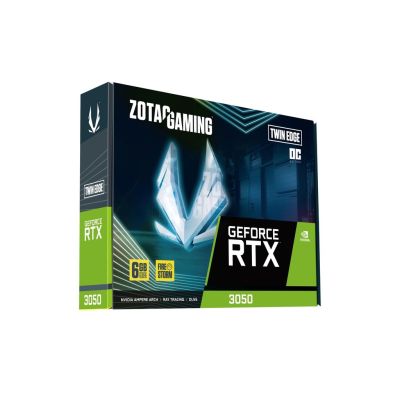 6. graphics card ZOTAC GAMING GEFORCE RTX 3050 6GB TWIN EDGE OC GDDR6, 96bit, 1477/14000, HDCP, Three DP, HDMI, Lite Pack