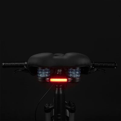 3. Rockbros 38218916002 MTB bicycle saddle + lamp - black